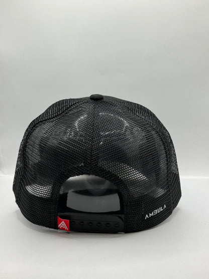 Gorra / Jockey AMBULA - Edición "JESUS Monocromo"" (Negro Letra Gris)