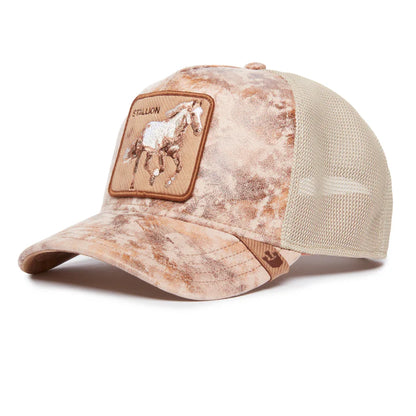 Gorra Trucker Goorin Bros. - Edición "STORM STALLION" (Beige & Desert Storm)