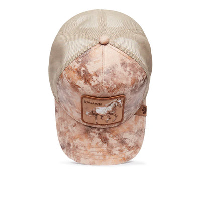 Gorra Trucker Goorin Bros. - Edición "STORM STALLION" (Beige & Desert Storm)