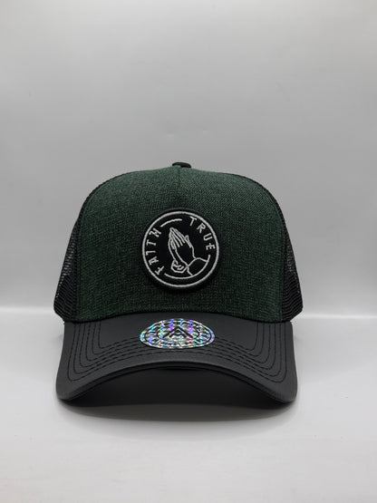 Gorra / Jockey AMBULA - Edición "TRUE FAITH" (Verde Musgo y Simil Cuero Negro)