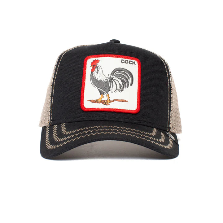 Gorra Trucker Goorin Bros. - Edición "THE COCK" (Black & Beige)
