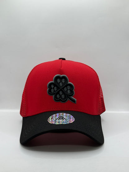 Gorra / Jockey AMBULA - Edición "CLOVER MONEY" (Rojo & Negro)