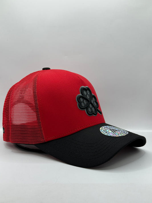 Gorra / Jockey AMBULA - Edición "CLOVER MONEY" (Rojo & Negro)