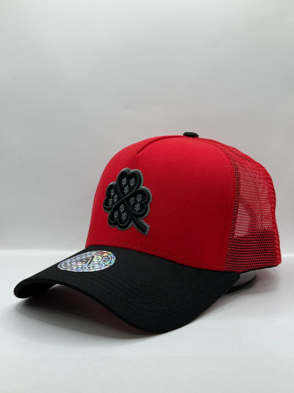 Gorra / Jockey AMBULA - Edición "CLOVER MONEY" (Rojo & Negro)
