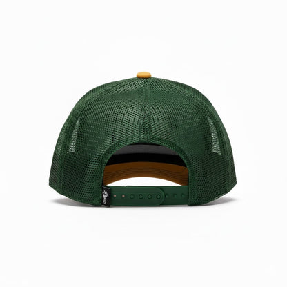 Gorra Trucker Goorin Bros. - Edición "THE BULLETPROOF RHINO" (Green & Yellow)