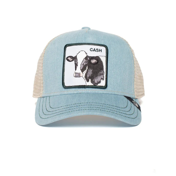 Gorra Trucker Goorin Bros. - Edición "THE CASH COW" (Jean / Denim)