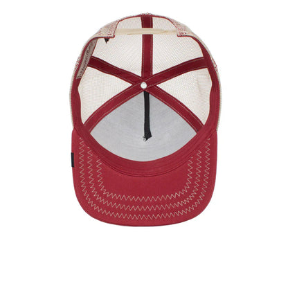 Gorra Trucker Goorin Bros. - Edición "THE GOAT" (Red WINE & Beige)