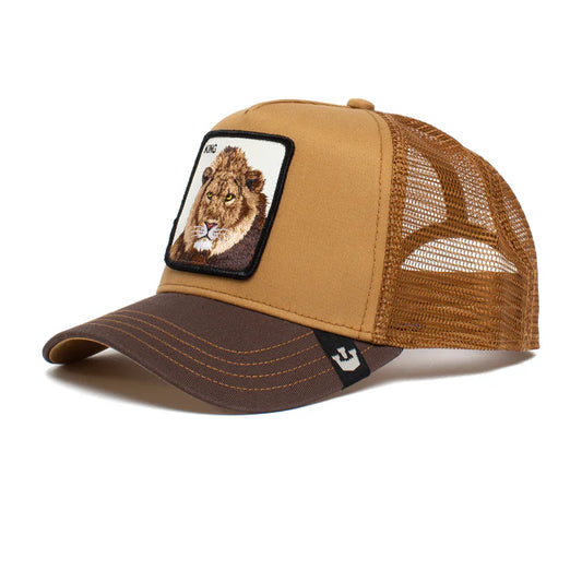 Gorra Trucker Goorin Bros. - Edición "THE KING LION" (Ocre & Brown)