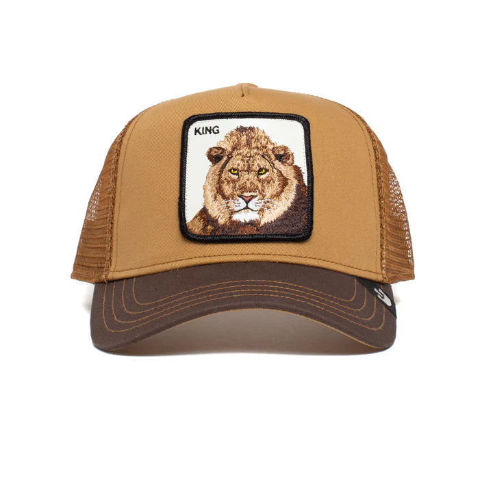 Gorra Trucker Goorin Bros. - Edición "THE KING LION" (Ocre & Brown)