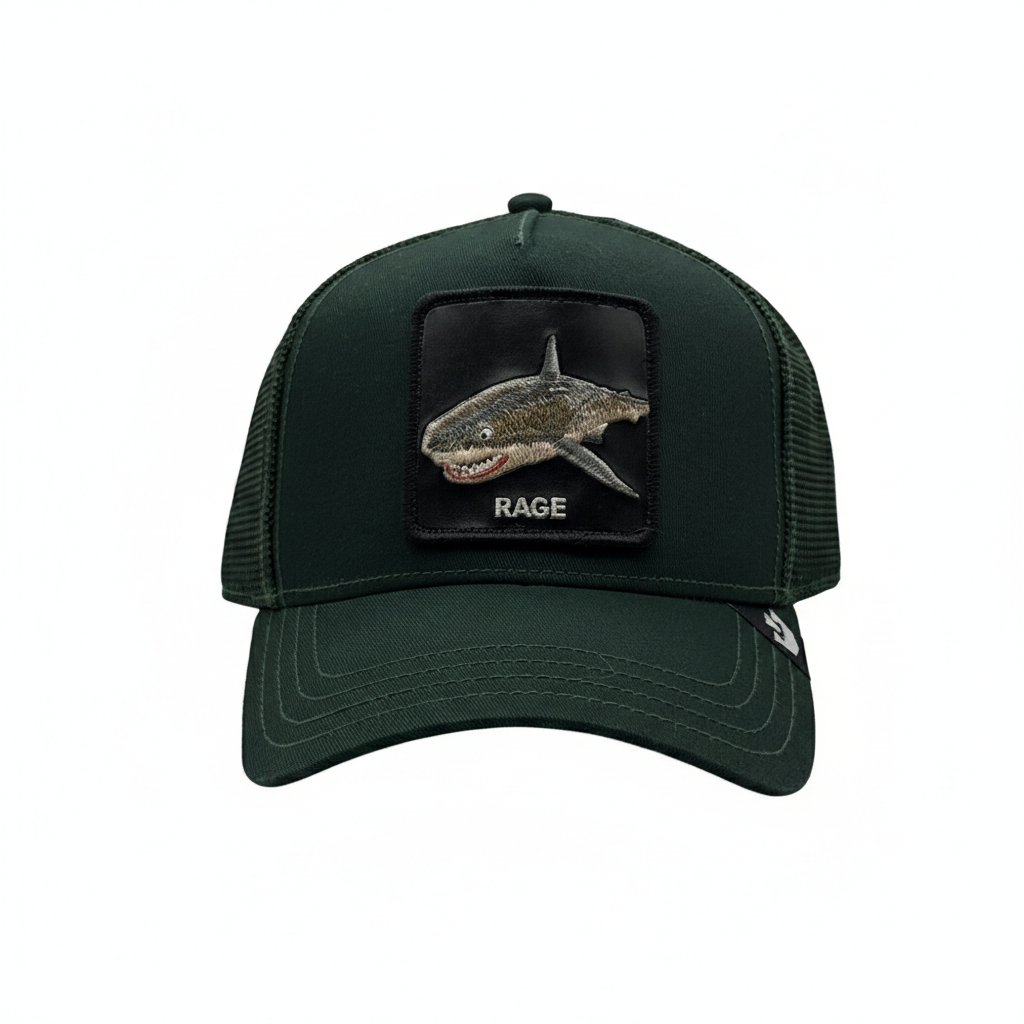 Gorra Trucker Caplabs - Edición Especial "THE RAGE SHARK GREEN"