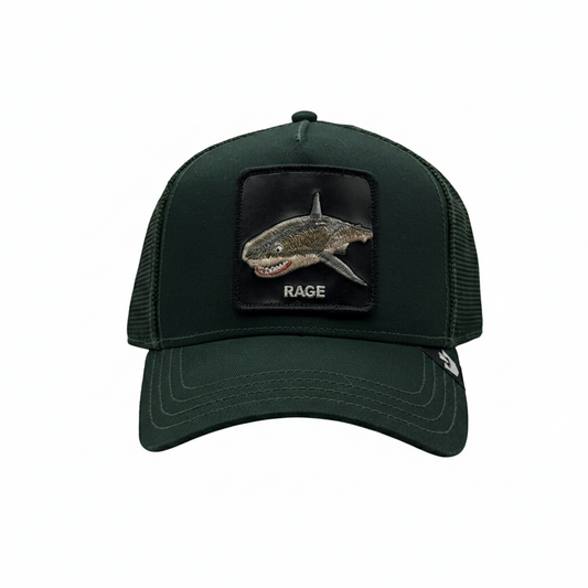 Gorra Trucker Caplabs - Edición Especial "THE RAGE SHARK GREEN"
