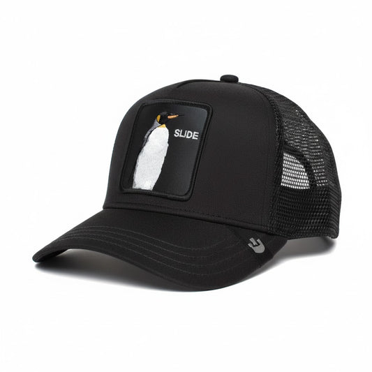 Gorra Trucker Goorin Bros. - Edición "THE SLIDE PENGUIN" (All Black)