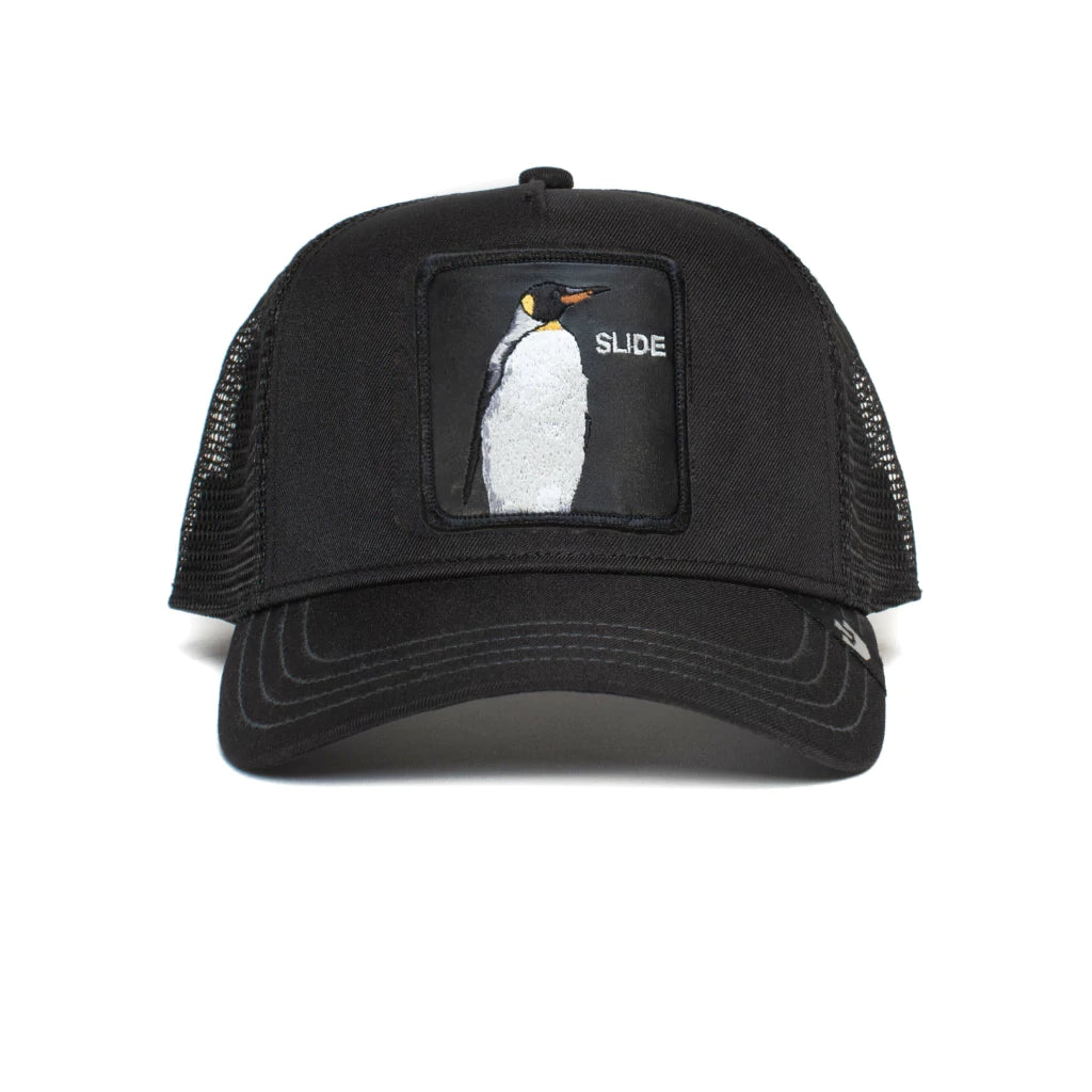Gorra Trucker Goorin Bros. - Edición "THE SLIDE PENGUIN" (All Black)