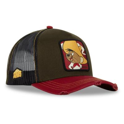 Gorra Trucker Caplabs - Edición Looney Tunes "SPEEDY GONZÁLEZ" (Brown & Red)