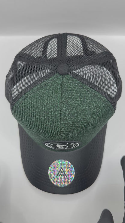 Gorra / Jockey AMBULA - Edición "TRUE FAITH" (Verde Musgo y Simil Cuero Negro)