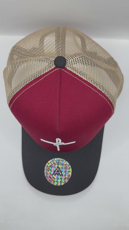 Gorra / Jockey AMBULA - Edición "Fe Tricolor" (Negro, Burdeo y Beige)