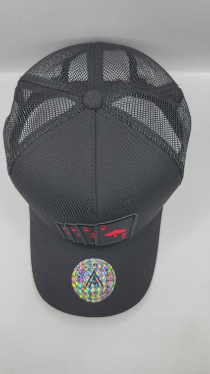 Gorra / Jockey AMBULA - Edición "FOUR ACES" (Negro & Rojo)