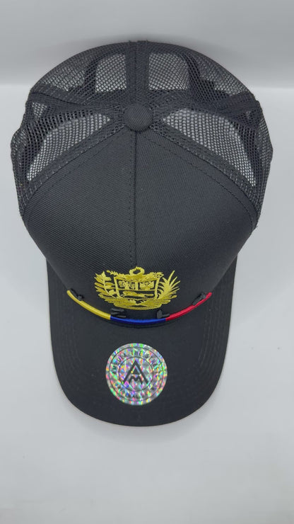 Gorra / Jockey AMBULA - Edición "VZLA ESCUDO" (Negro & Tricolor)